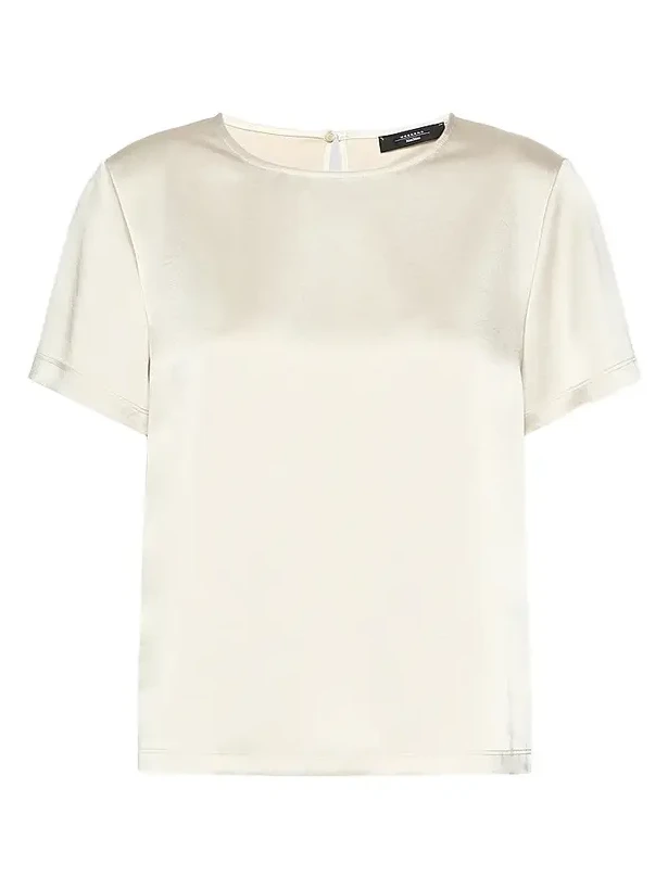 Women's Satin Crew Neck T-Shirt Women's Satin Crew Neck T-Shirt