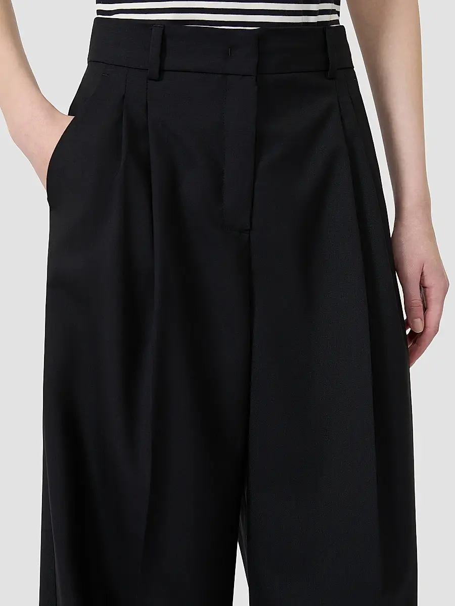 Weekend Max Mara Women's Wide Leg Woollen Cloth Trousers | Thumbnail 5