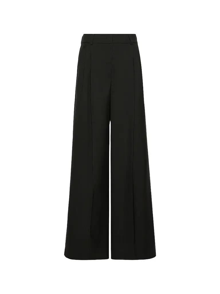 Weekend Max Mara Women's Wide Leg Woollen Cloth Trousers - Black | Image 1 Weekend Max Mara Women's Wide Leg Woollen Cloth Trousers - Black | Image 1