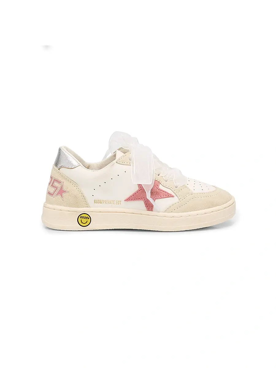Golden Goose Baby Girl's & Little Girl's Ballstar Suede Low-Top Sneakers - White 7.5 (Baby) | Image 1 Golden Goose Baby Girl's & Little Girl's Ballstar Suede Low-Top Sneakers - White 7.5 (Baby) | Image 1