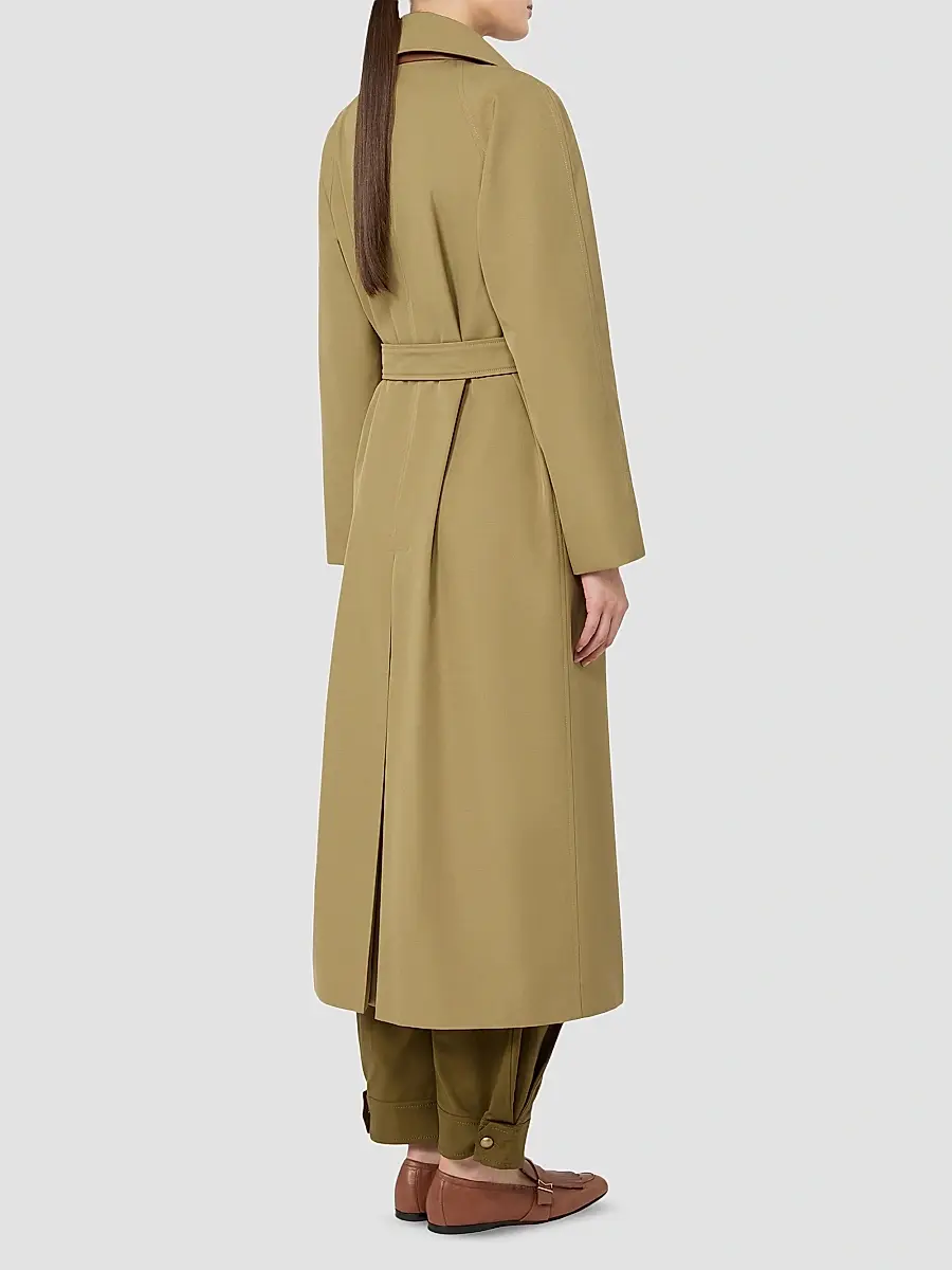 Max Mara Women's Water Repellent Wool Blend Gabardine Trench Coat | Thumbnail 3