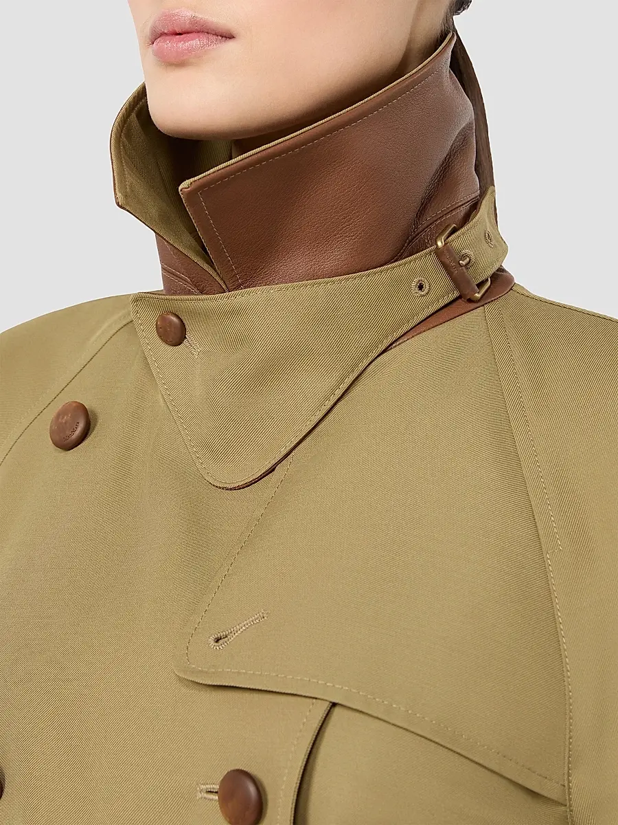 Max Mara Women's Water Repellent Wool Blend Gabardine Trench Coat | Thumbnail 4