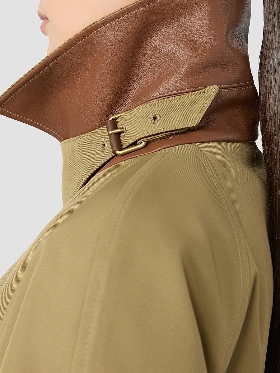 Max Mara Women's Water Repellent Wool Blend Gabardine Trench Coat | Thumbnail 5