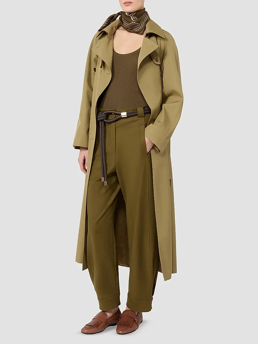 Max Mara Women's Water Repellent Wool Blend Gabardine Trench Coat | Thumbnail 7