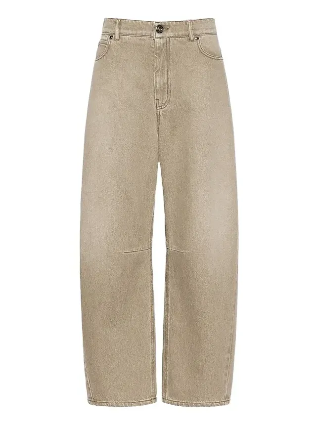 Women's Worn Look Denim Barrel Leg Jeans