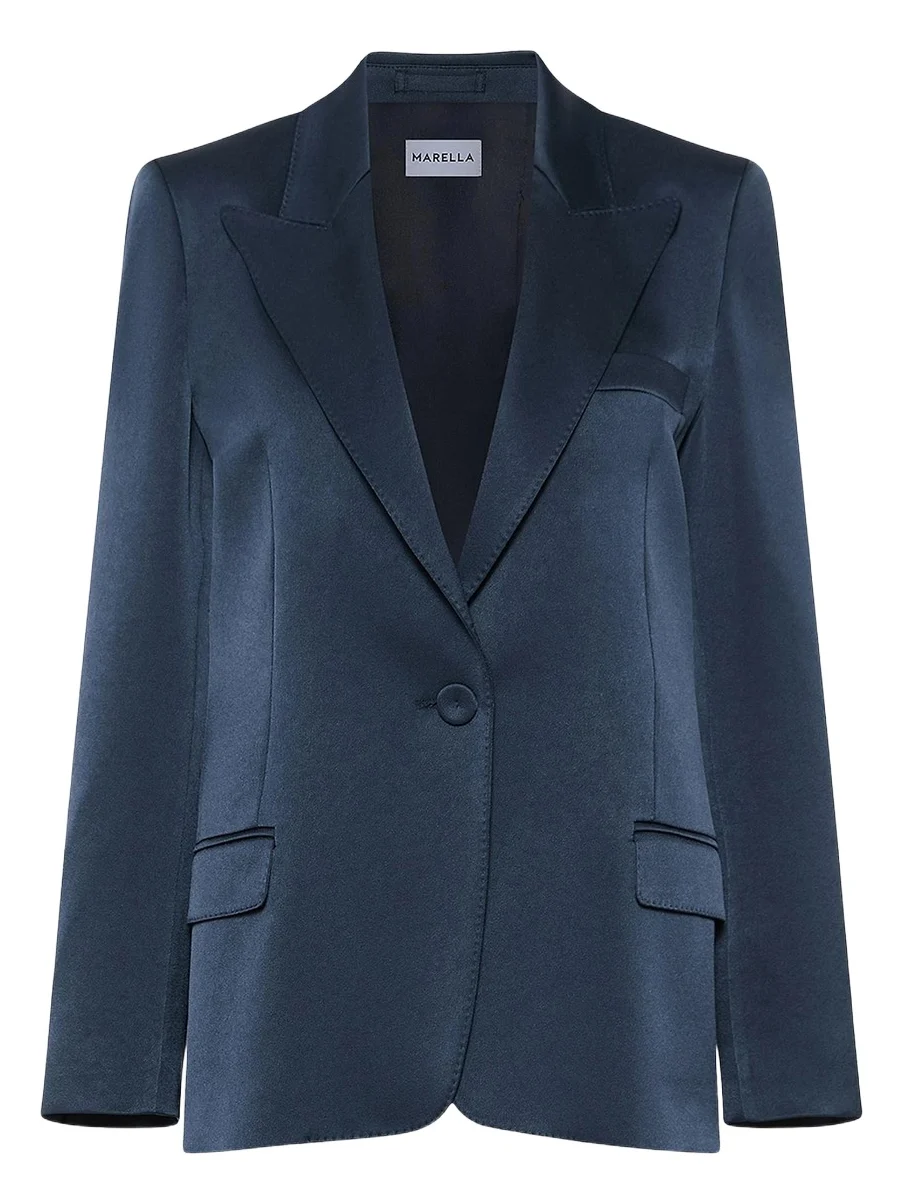 Women's Single Breasted Satin Blazer Women's Single Breasted Satin Blazer