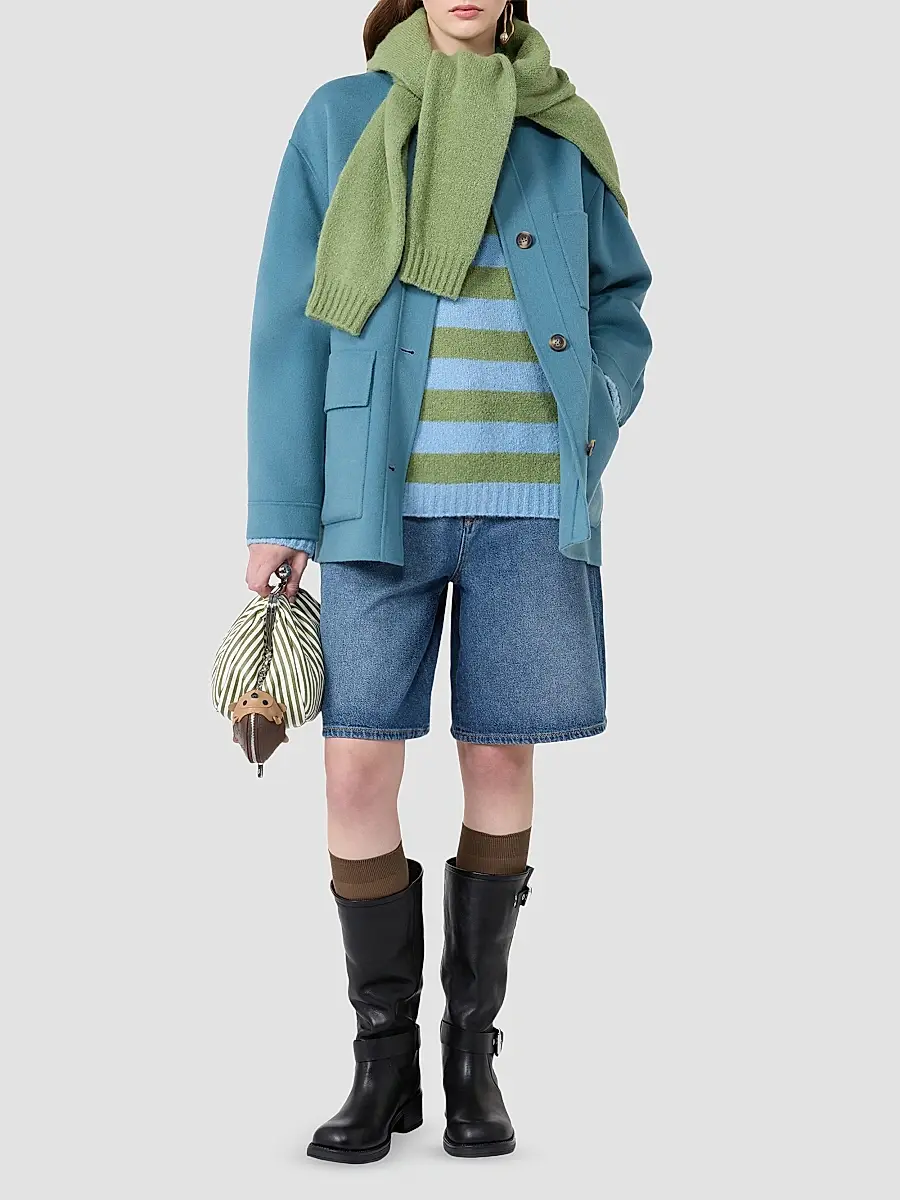 Weekend Max Mara Women's Alpaca and Cotton Sweater - Blue Multi | Thumbnail 2
