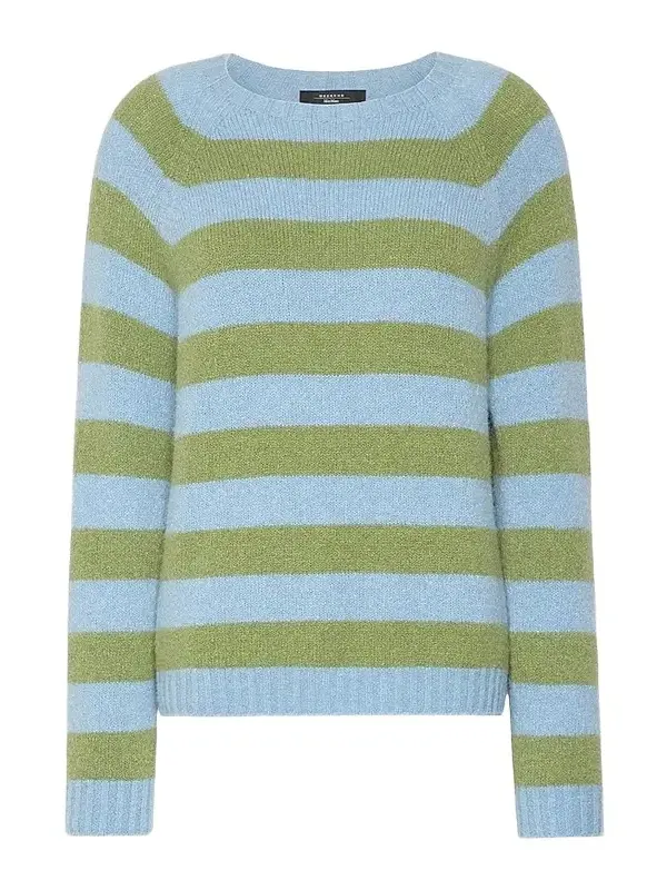 Women's Alpaca and Cotton Sweater - Blue Multi