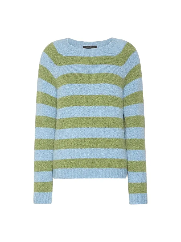 Weekend Max Mara Women's Alpaca and Cotton Sweater - Blue Multi | Image 1 Weekend Max Mara Women's Alpaca and Cotton Sweater - Blue Multi | Image 1