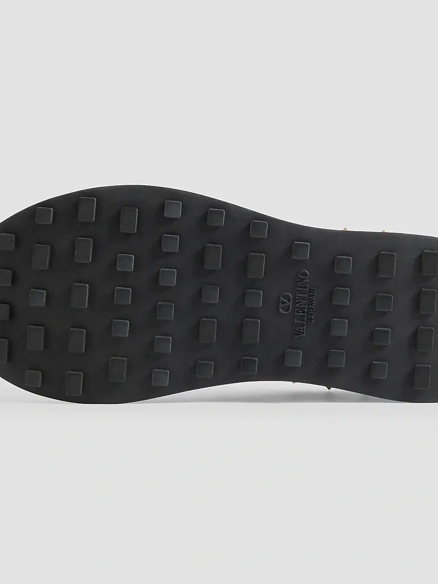 Valentino Men's Stud Up Sneaker in Leather and Nylon | Thumbnail 3