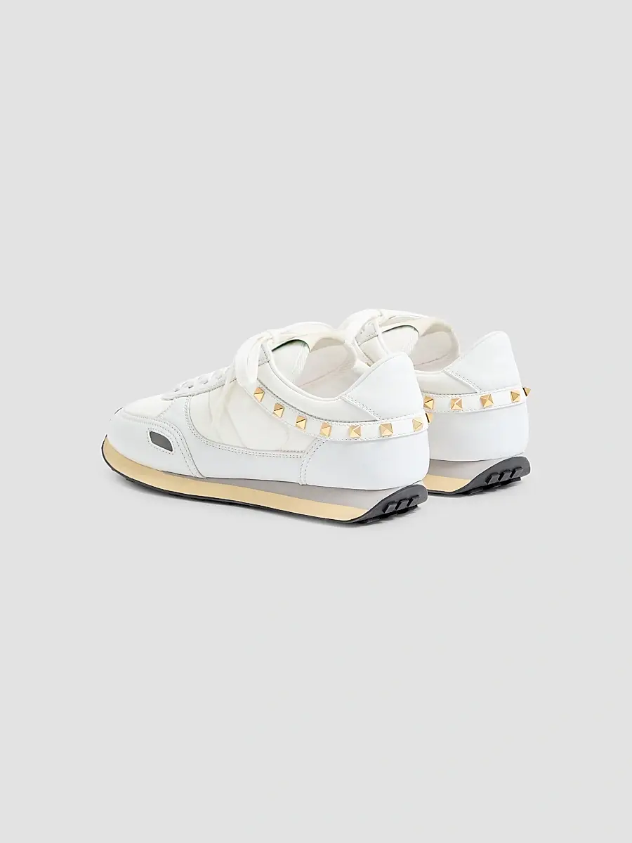 Valentino Men's Stud Up Sneaker in Leather and Nylon | Thumbnail 5