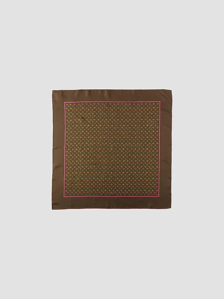Prada Women's Printed Twill Scarf | Thumbnail 3 Prada Women's Printed Twill Scarf | Thumbnail 3