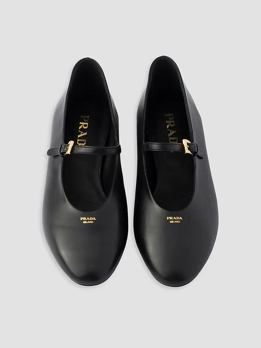 Prada Women's Leather Ballerinas | Thumbnail 2