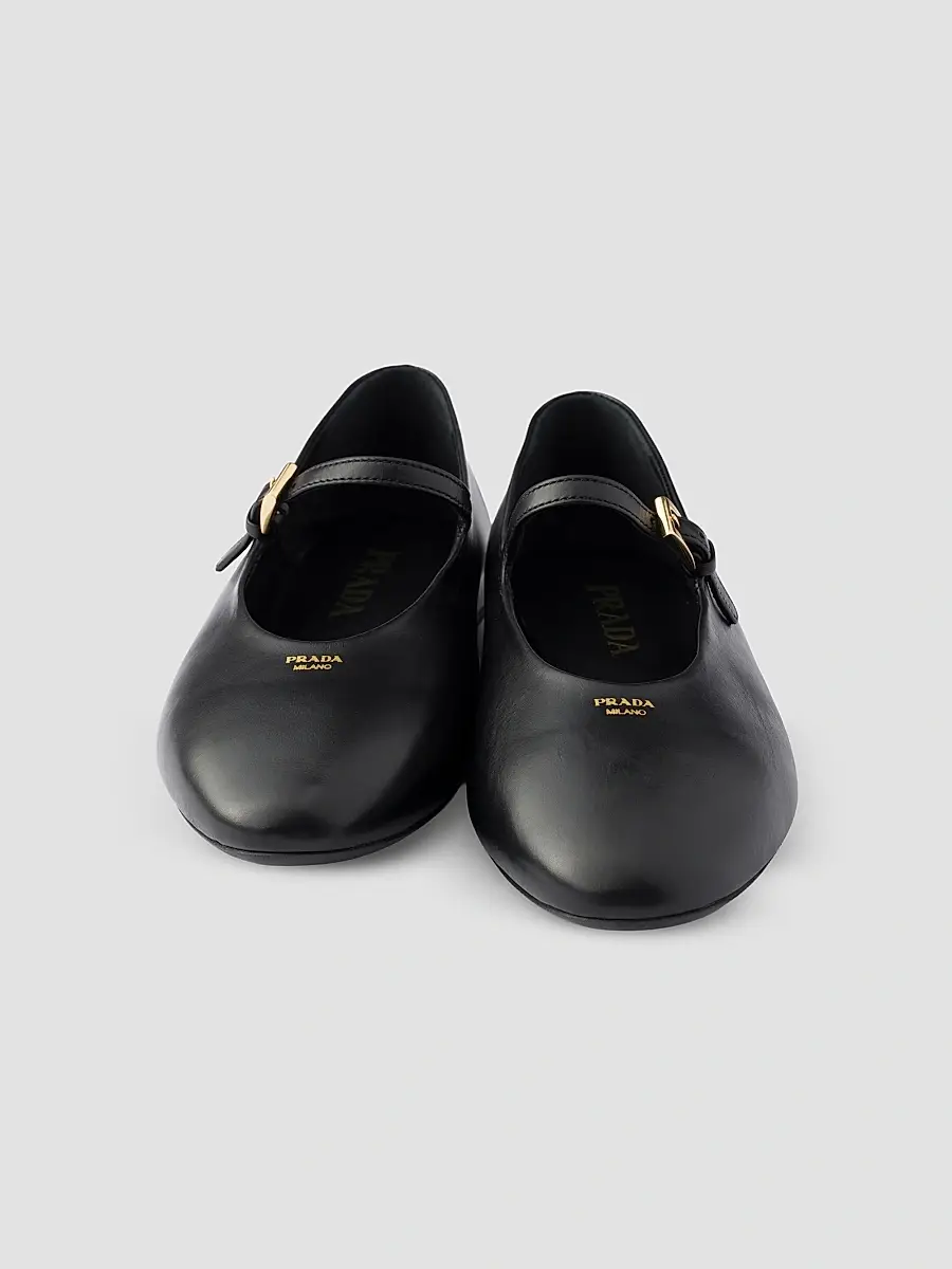 Prada Women's Leather Ballerinas | Thumbnail 4