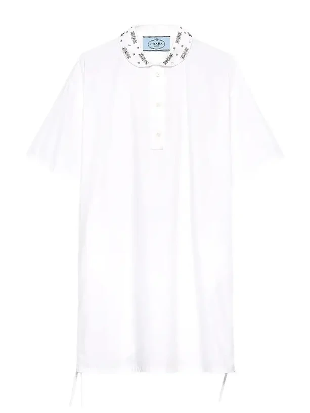 Women's Embroidered Poplin Mini-Dress