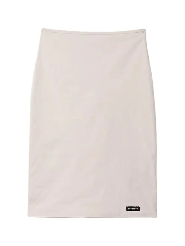 Miu Miu Women's Stretch Poplin Skirt