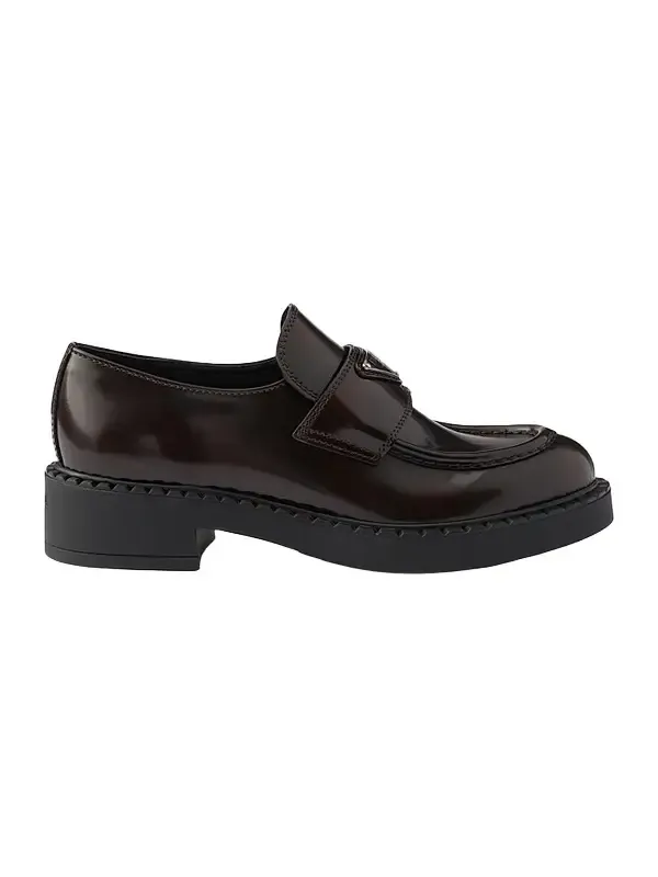 Women's Chocolate Brushed Leather Loafers Women's Chocolate Brushed Leather Loafers