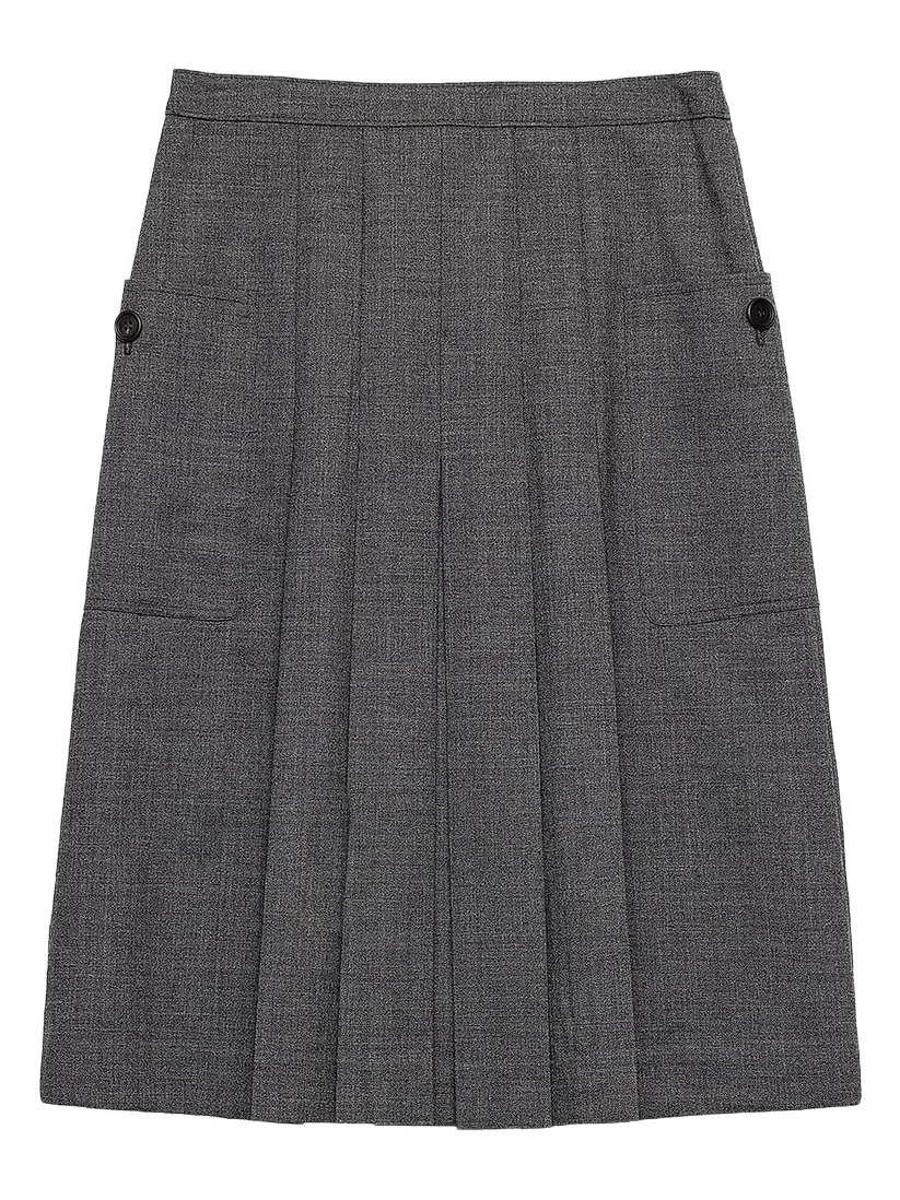 Prada Women's Rush Stitch Pleated Skirt