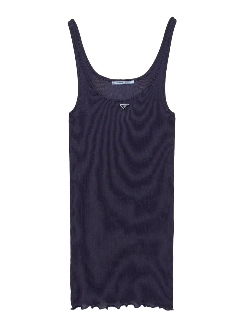 Women's Ribbed Knit Silk Tank Top Women's Ribbed Knit Silk Tank Top