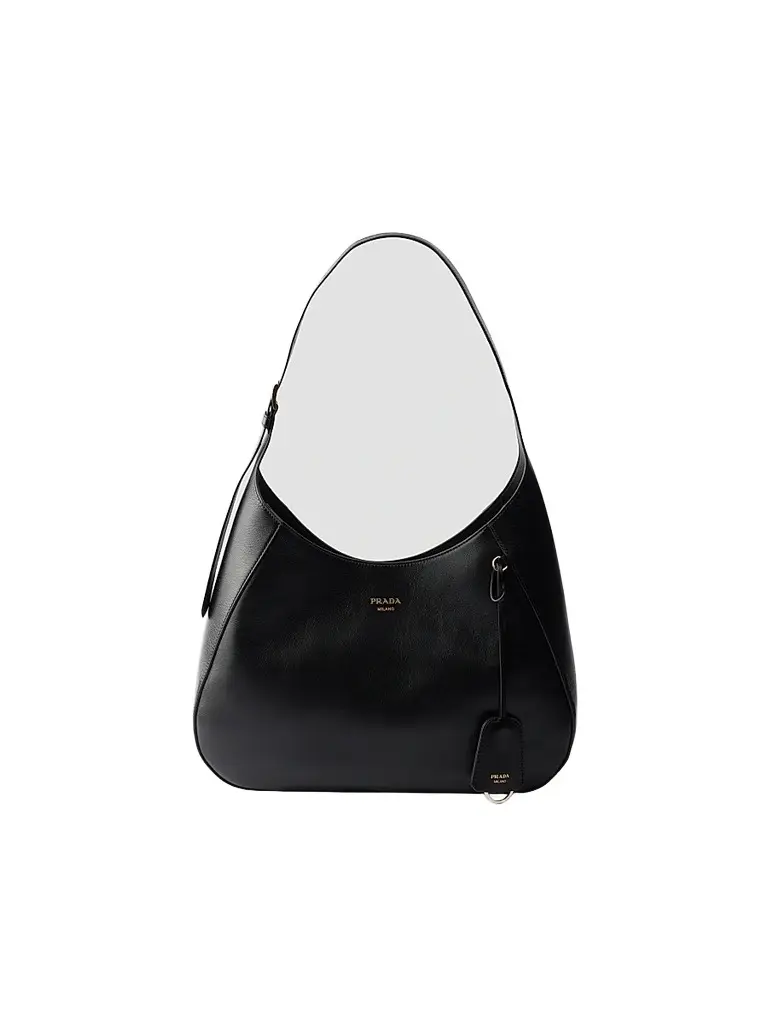 Prada Women's Boogie Large Leather Shoulder Bag - Black | Image 1 Prada Women's Boogie Large Leather Shoulder Bag - Black | Image 1