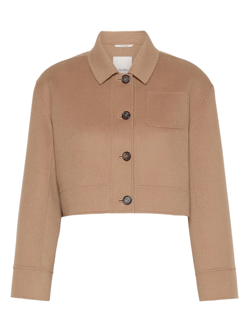 Max Mara Women's Wool Drap Cropped Jacket