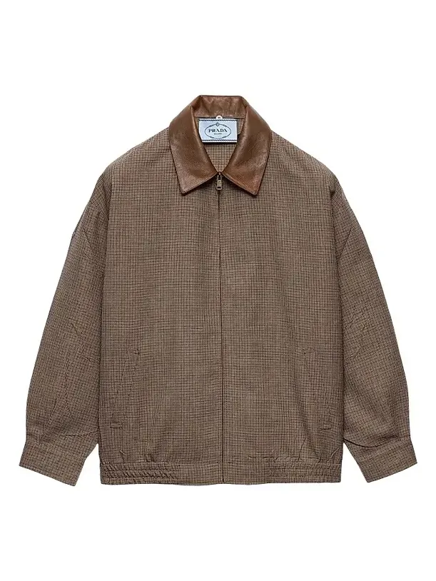 Women's Houndstooth Wool Blouson Jacket Women's Houndstooth Wool Blouson Jacket