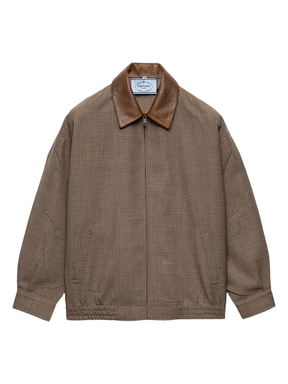 Women's Houndstooth Wool Blouson Jacket