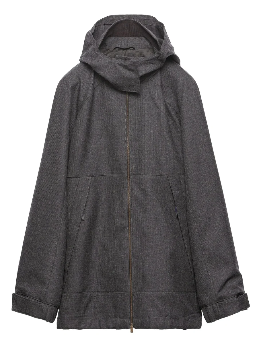 Women's Melange Hopsack Wool Jacket Women's Melange Hopsack Wool Jacket