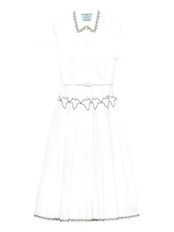 Prada Women's Embroidered Old Reps Cloth Dress