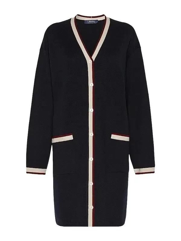 Women's Long Wool Yarn Cardigan