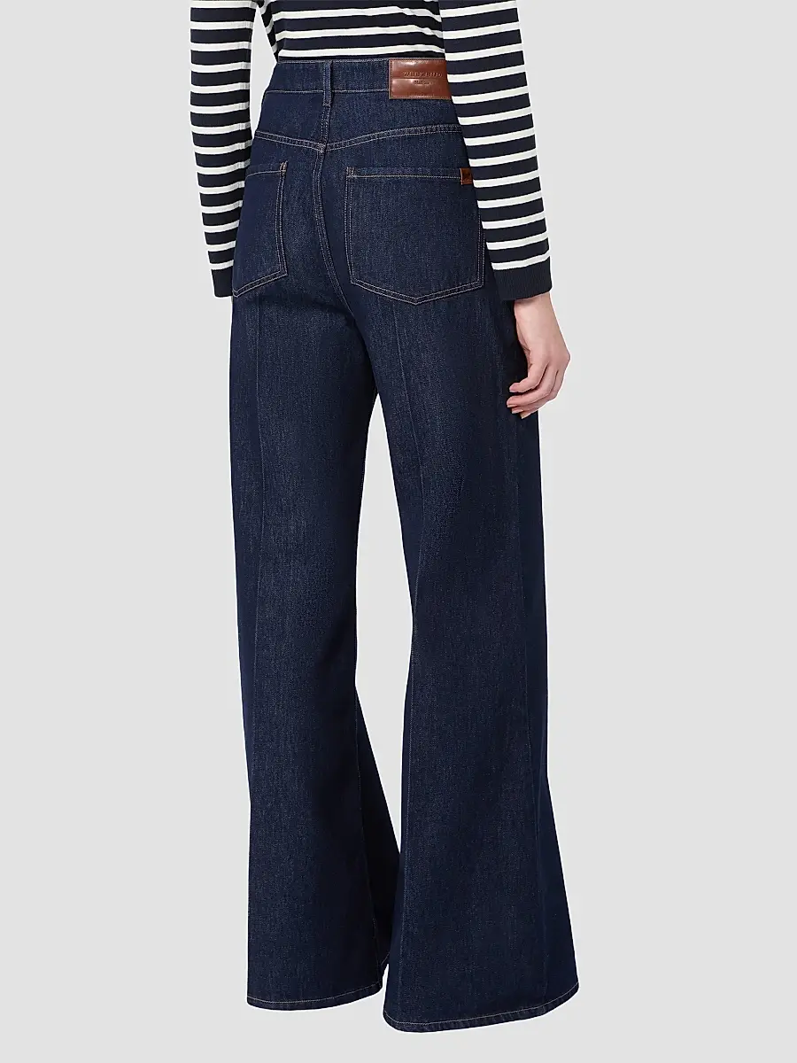 Weekend Max Mara Women's Cotton Denim Palazzo Jeans | Thumbnail 4 Weekend Max Mara Women's Cotton Denim Palazzo Jeans | Thumbnail 4