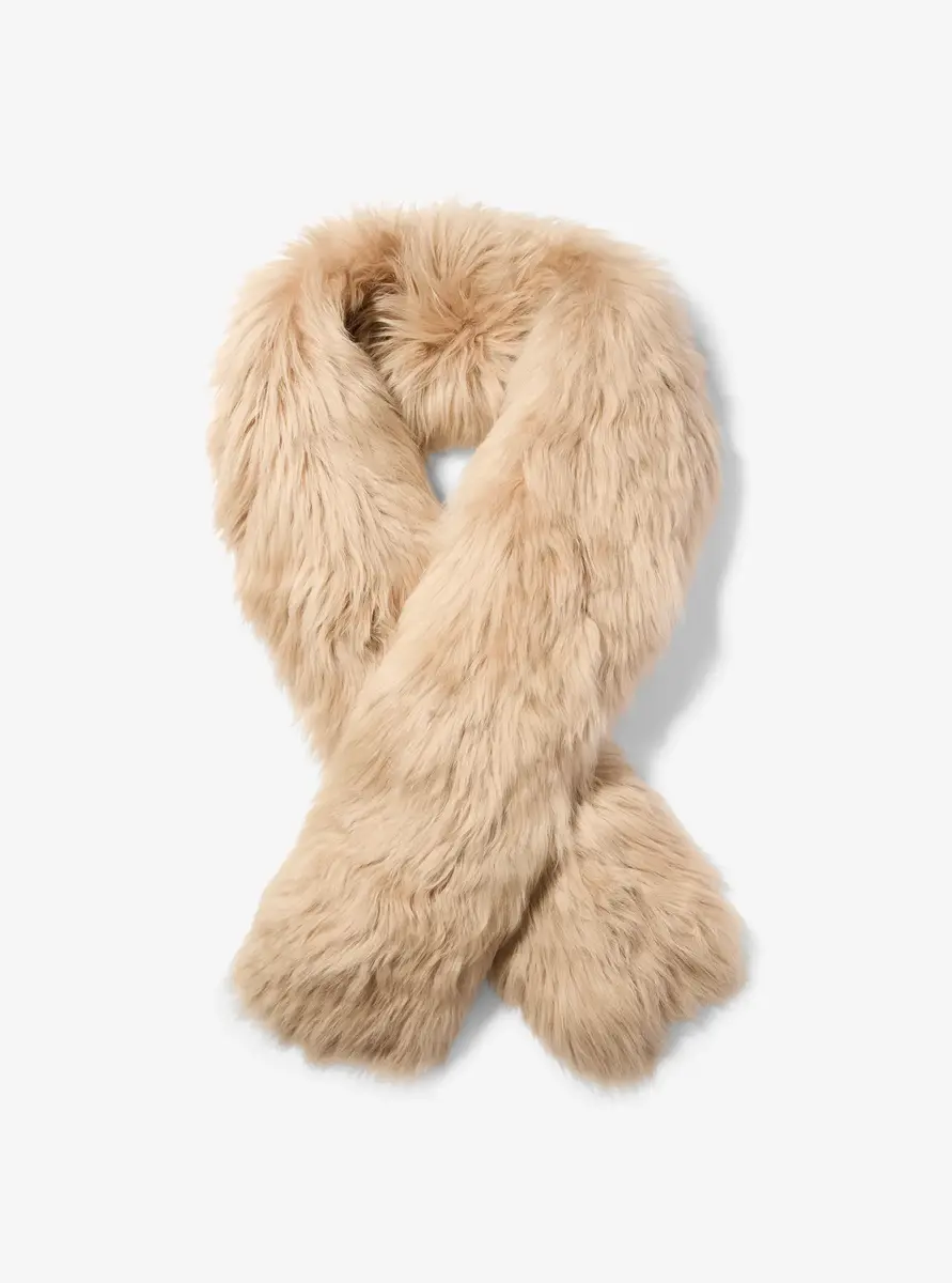 Michael Kors Collection Shearling Stole in Natural - One Size by Michael Kors Collection | Thumbnail 2 Michael Kors Collection Shearling Stole in Natural - One Size by Michael Kors Collection | Thumbnail 2