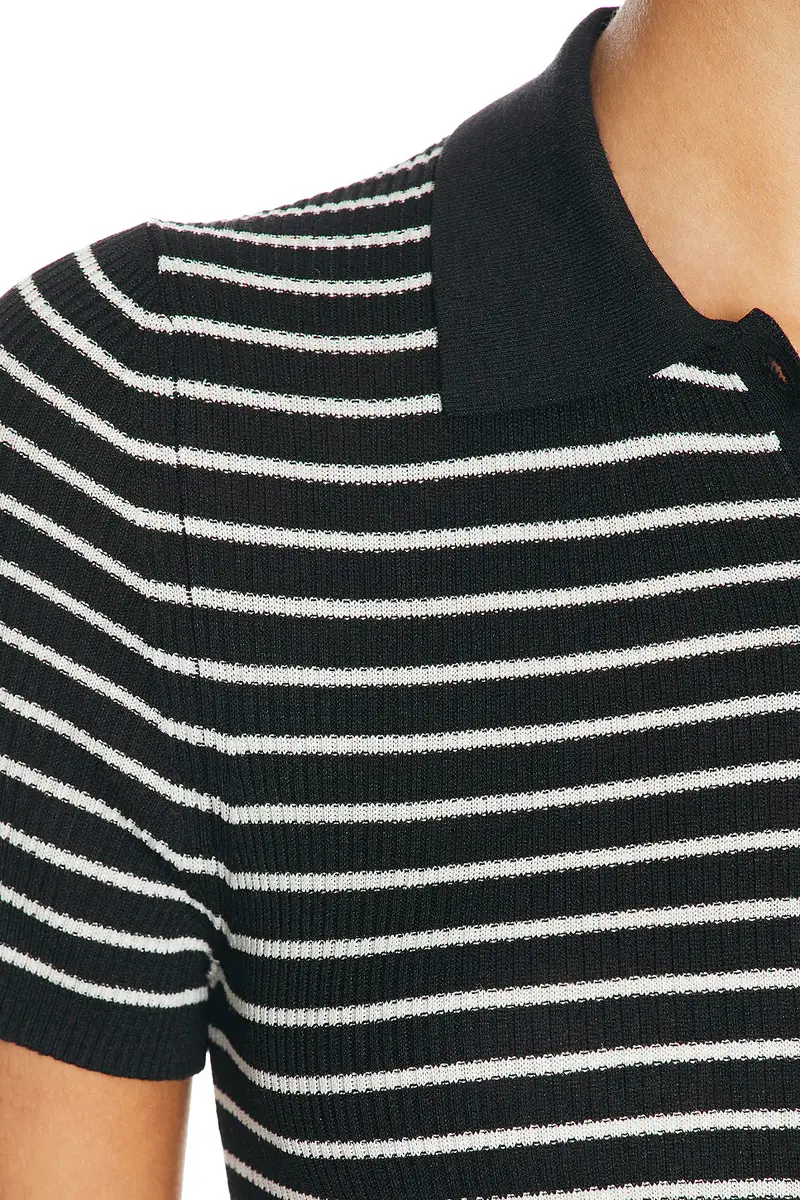 Nili Lotan Fenna Stripe Polo Top | Thumbnail 5