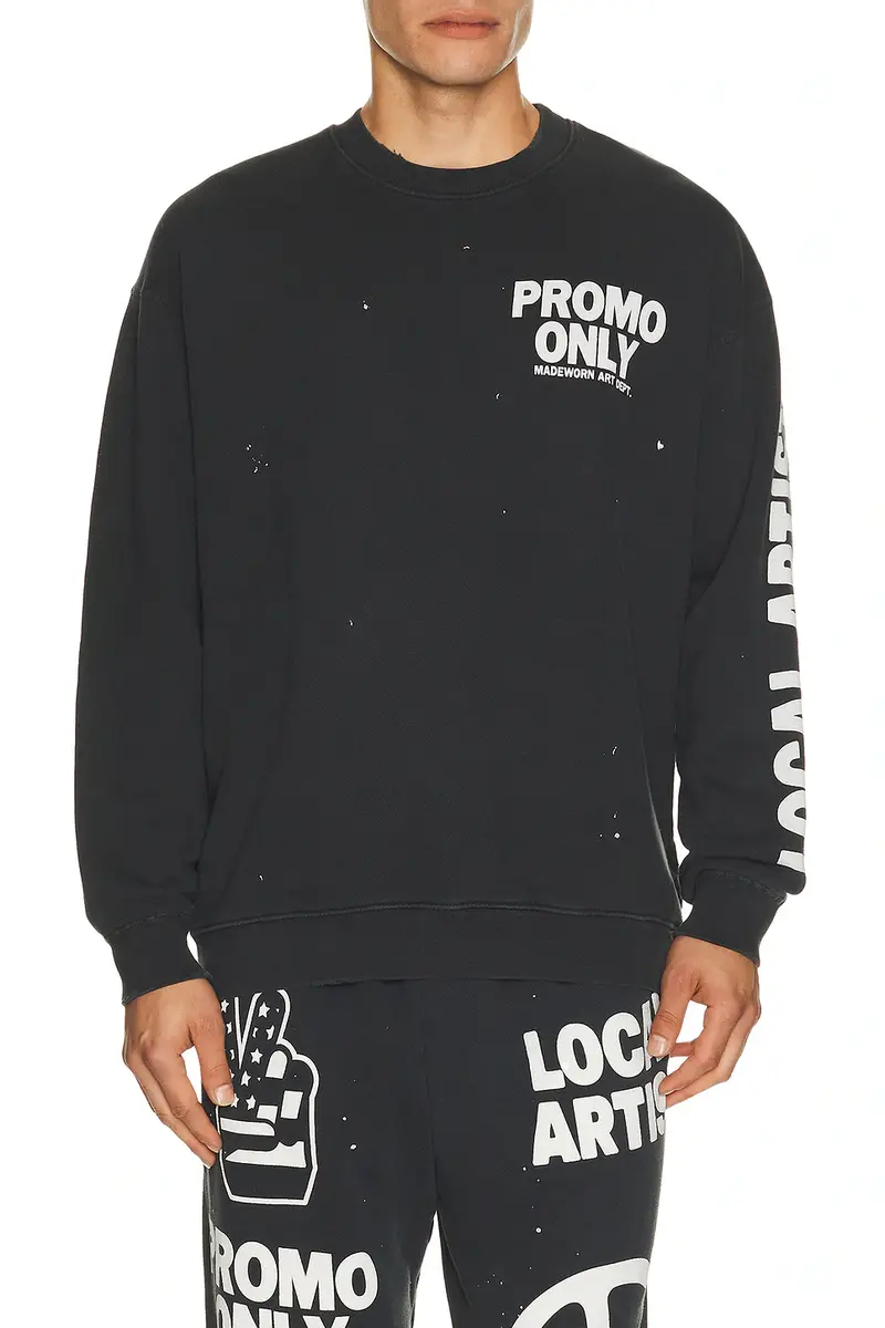 Madeworn Promo Classic Crew Sweatshirt | Image 1 Madeworn Promo Classic Crew Sweatshirt | Image 1