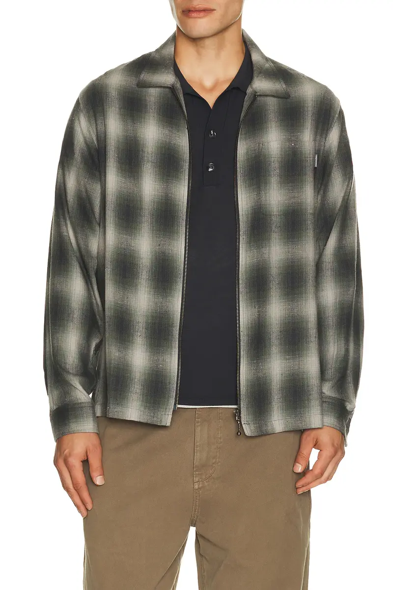 Nep Check Zip Shirt Nep Check Zip Shirt