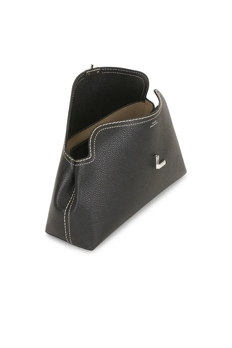 TOTEME T-Lock Grained Leather Clutch | Thumbnail 4