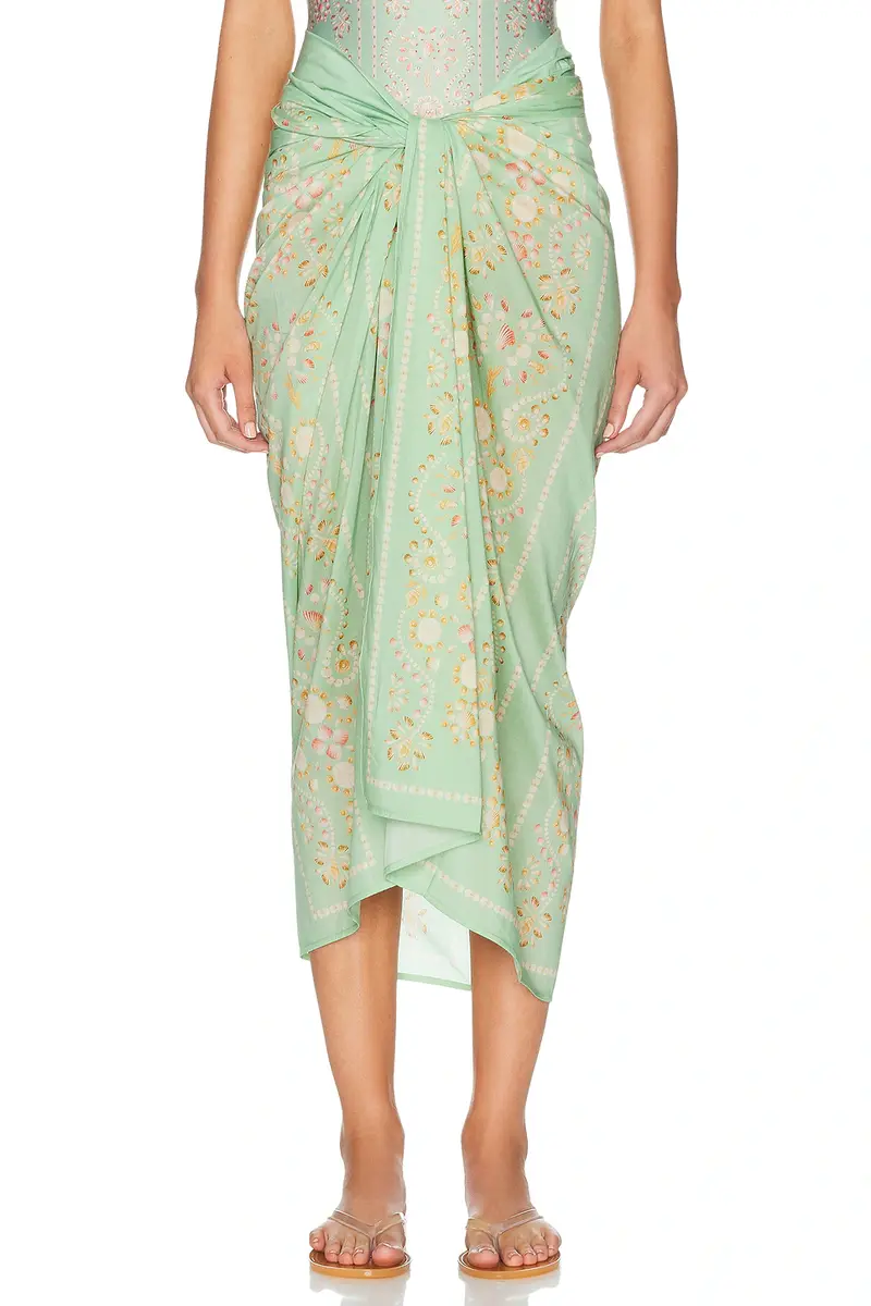 Agua by Agua Bendita Lavanda Pareo Midi Skirt | Thumbnail 2