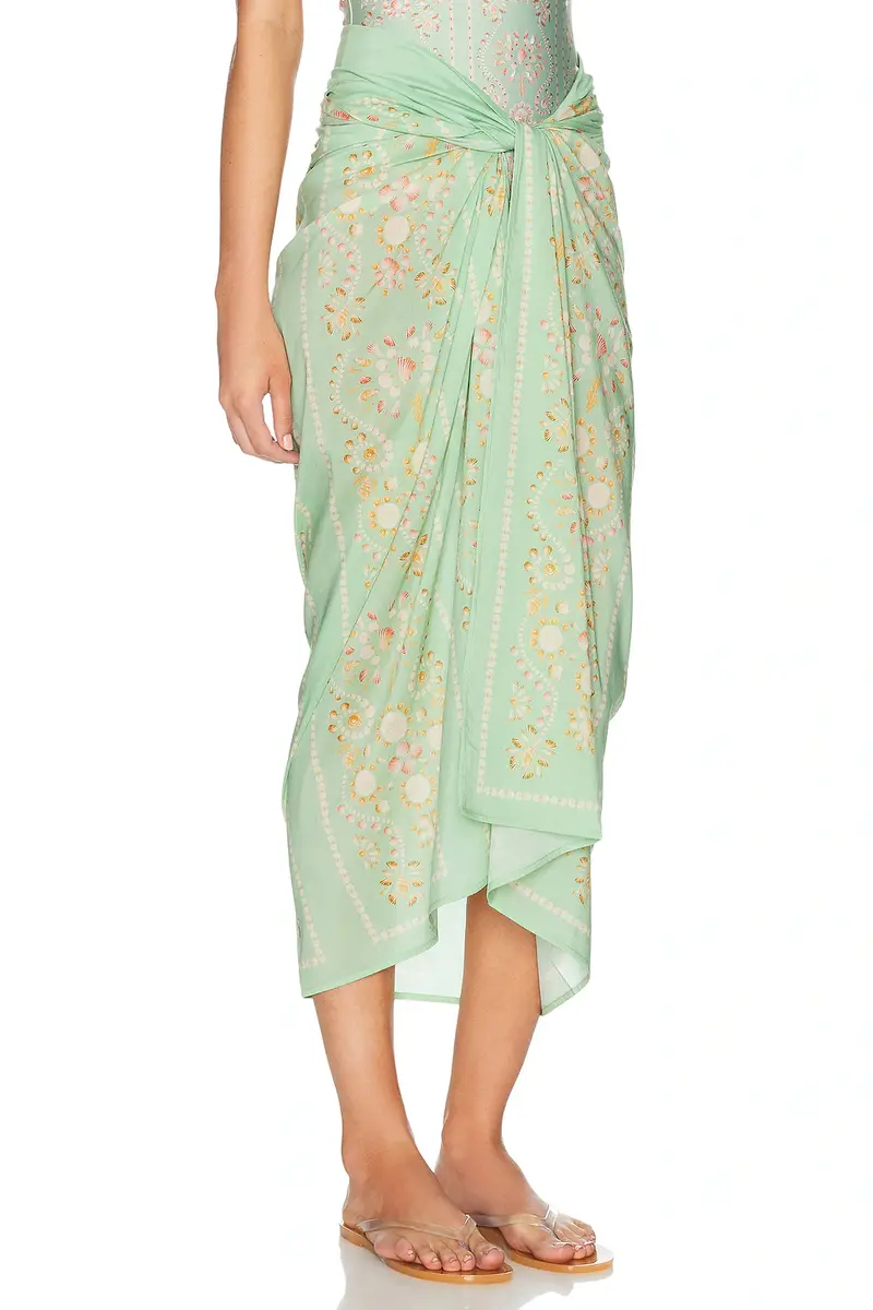 Agua by Agua Bendita Lavanda Pareo Midi Skirt | Thumbnail 3