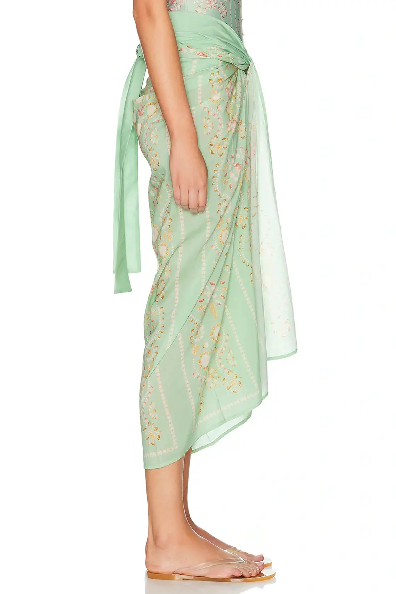 Agua by Agua Bendita Lavanda Pareo Midi Skirt | Thumbnail 4