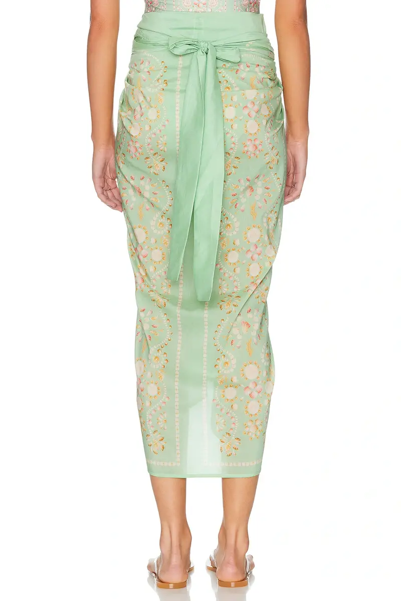 Agua by Agua Bendita Lavanda Pareo Midi Skirt | Thumbnail 5