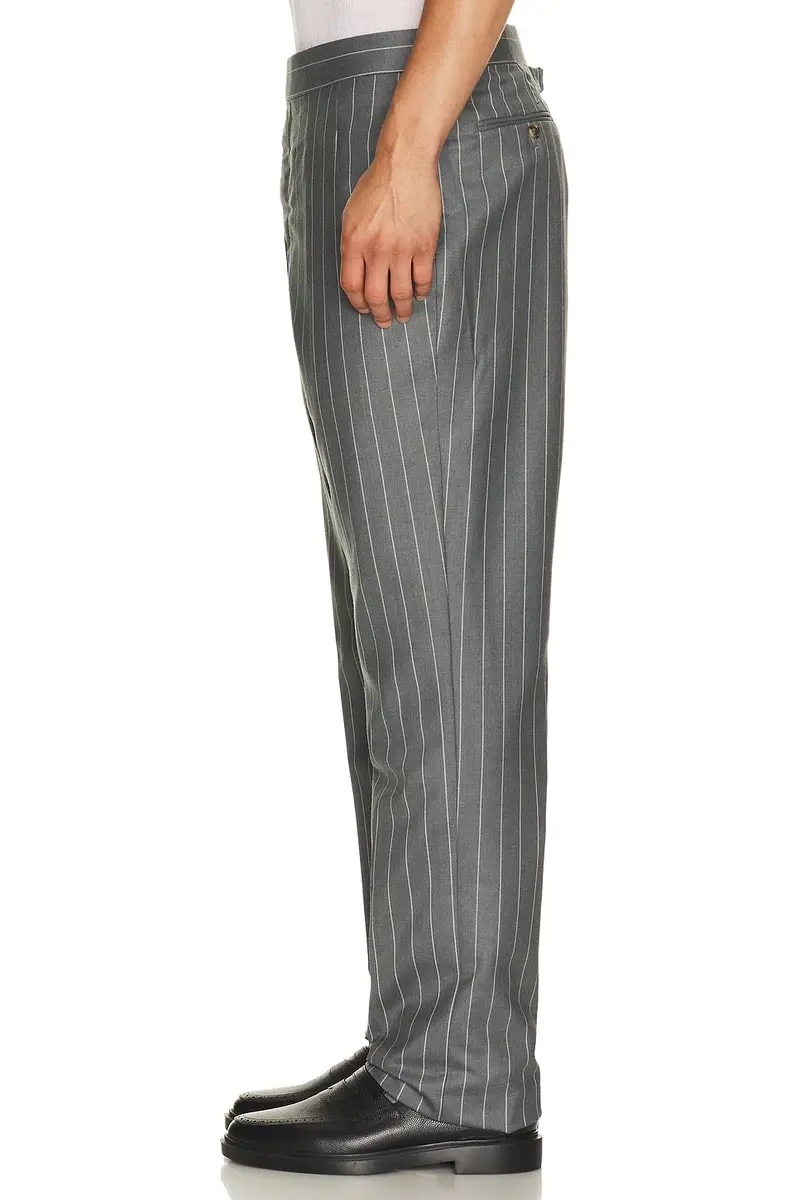 Thom Browne Fit 1 Backstrap Wool Flannel Chalk Stripe Trouser | Thumbnail 2