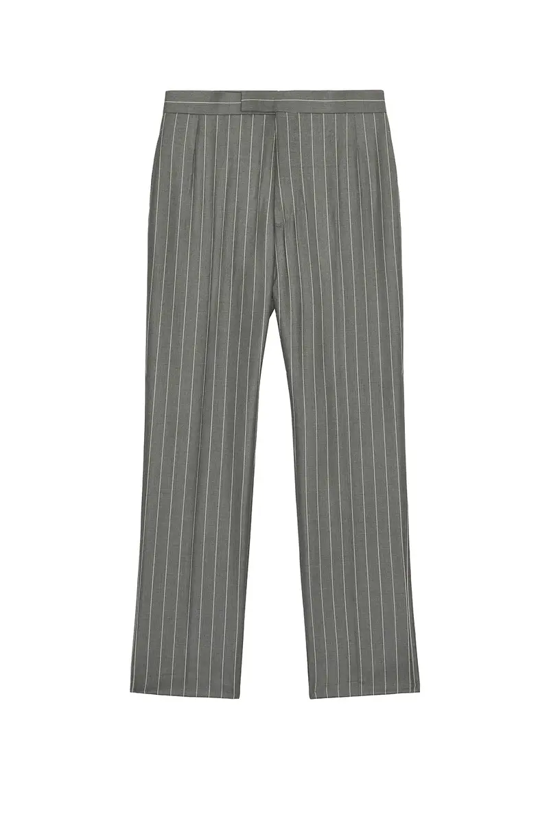 Thom Browne Fit 1 Backstrap Wool Flannel Chalk Stripe Trouser | Thumbnail 5