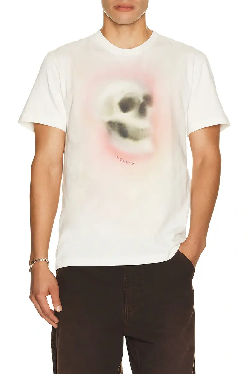 Alexander McQueen Skull Haze Tee Shirt | Image 1 Alexander McQueen Skull Haze Tee Shirt | Image 1