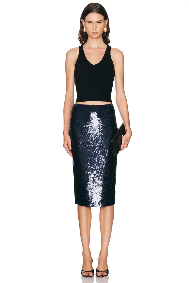 Brandon Maxwell Reese V-Neck Tank Top | Thumbnail 4