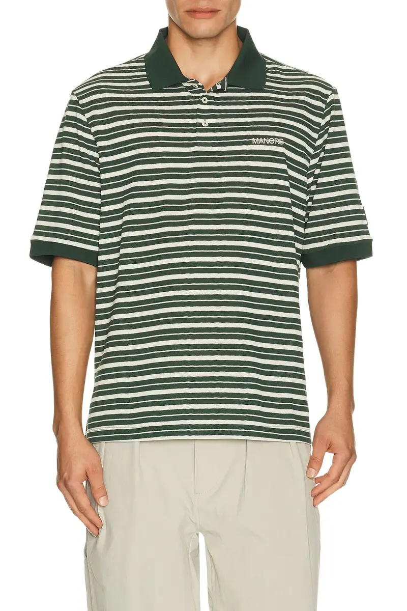 Manors Golf GOAT Pique Stripe Polo