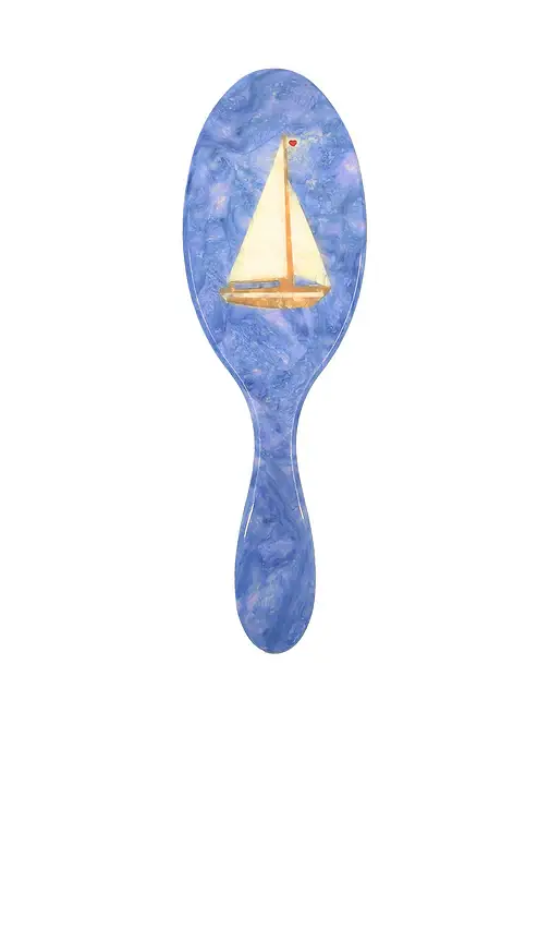 Solar Eclipse Hand-painted Sail Boat Amazing Hair Day Brush