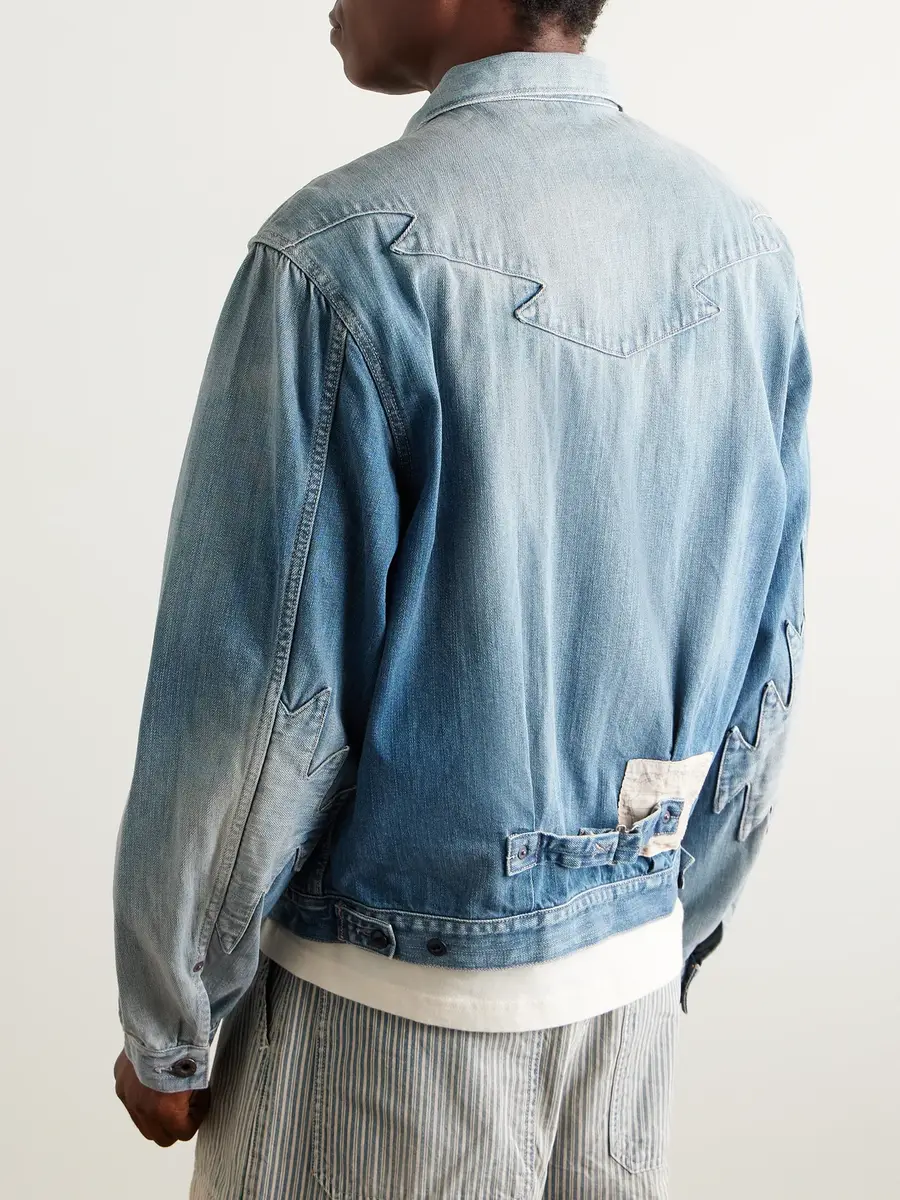 KAPITAL Thunderbird Panelled Denim Blouson Jacket - Men | Thumbnail 3 KAPITAL Thunderbird Panelled Denim Blouson Jacket - Men | Thumbnail 3