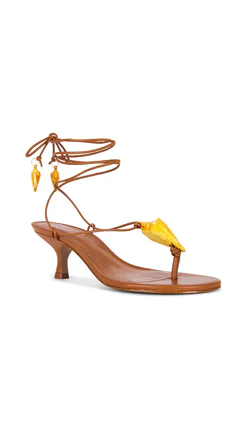 Farm Rio Shell Macrame Kitten Heel | Thumbnail 2 Farm Rio Shell Macrame Kitten Heel | Thumbnail 2