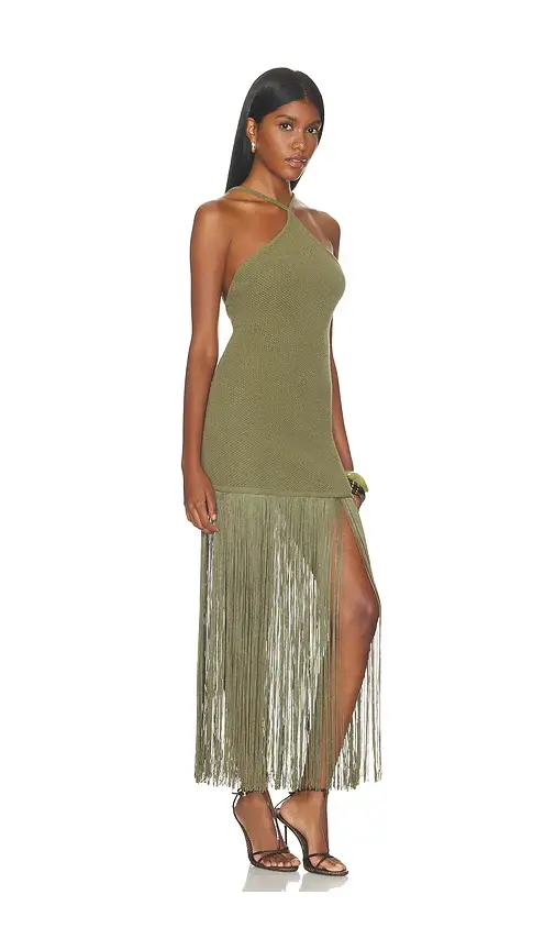Lovers and Friends Alia Halter Fringe Dress | Thumbnail 2 Lovers and Friends Alia Halter Fringe Dress | Thumbnail 2