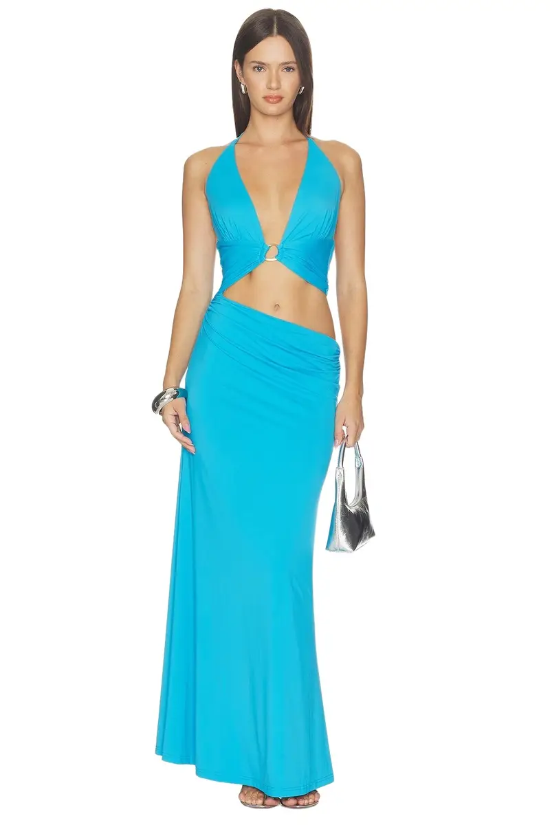 Lumia Halter Cutout Maxi Dress Lumia Halter Cutout Maxi Dress